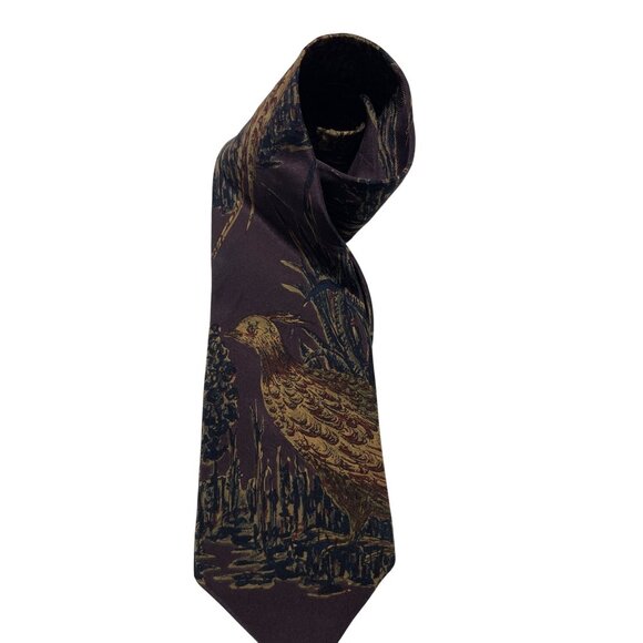 Christian Dior Monsieur Silk Tie With Bird & Nature Print - Picture 1 of 4